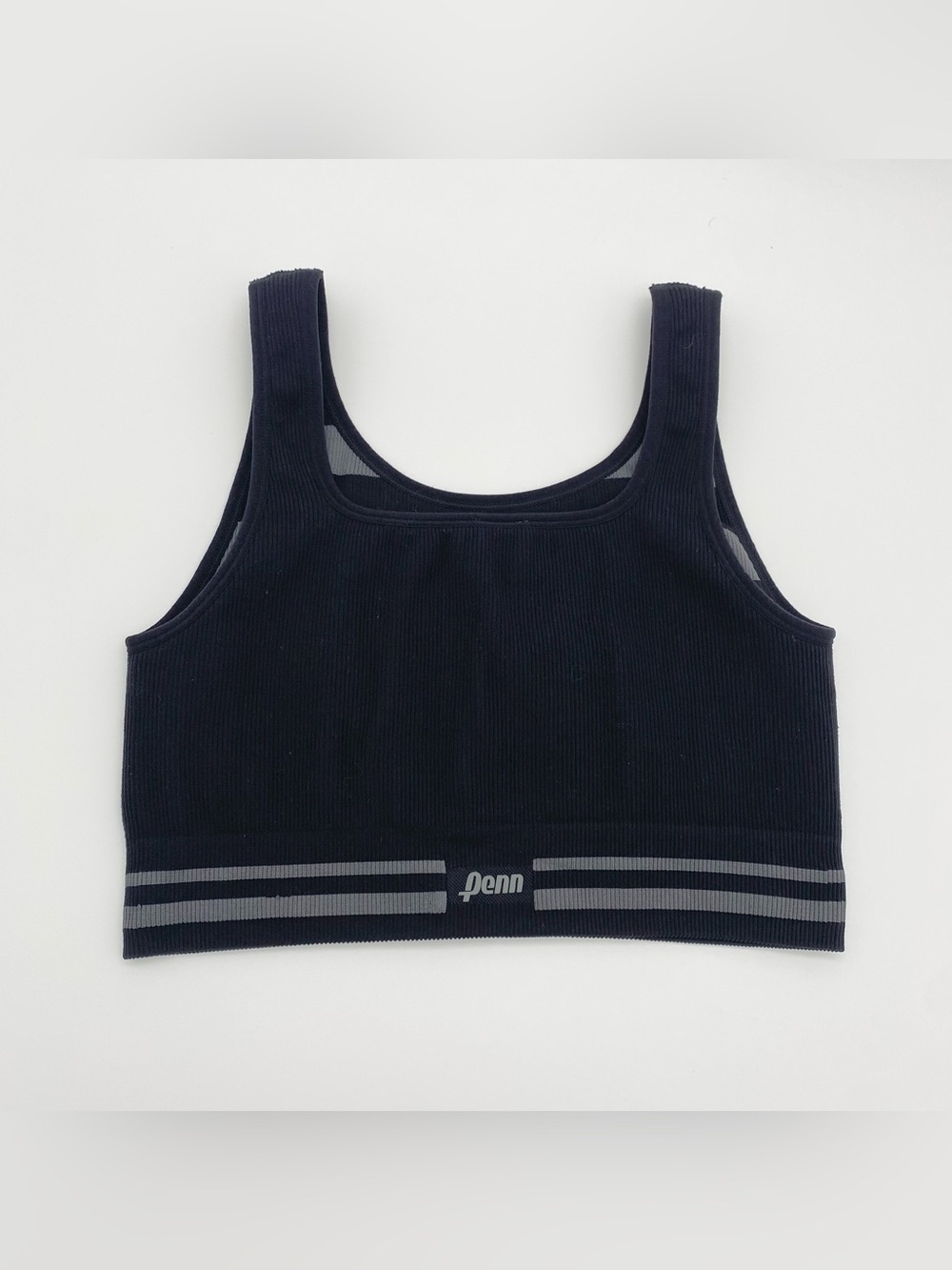 Penn Sports Bra Womens XL Black Gray Seamless Reversible